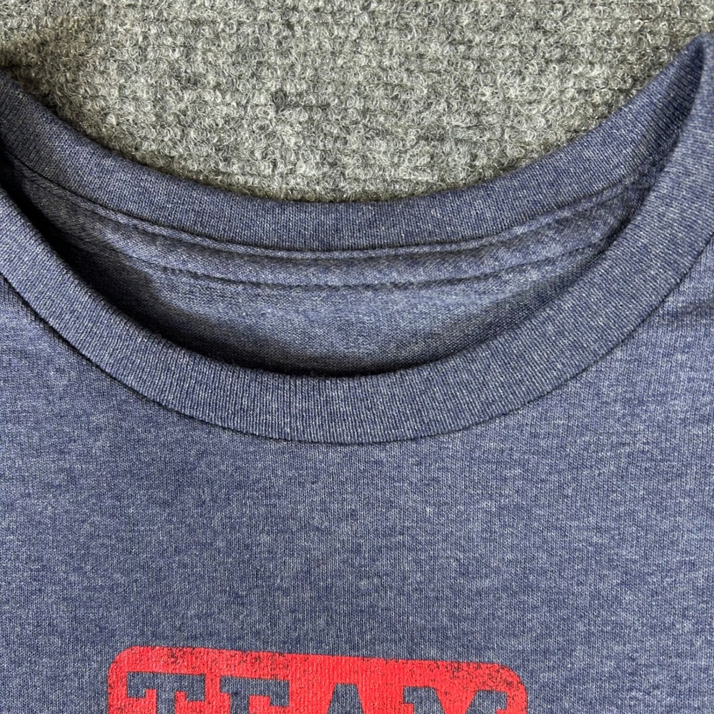 Team Jesus Graphic T-Shirt Mens XXL Blue Heathered Short Sleeve Religious Tee - Picture 4 of 6